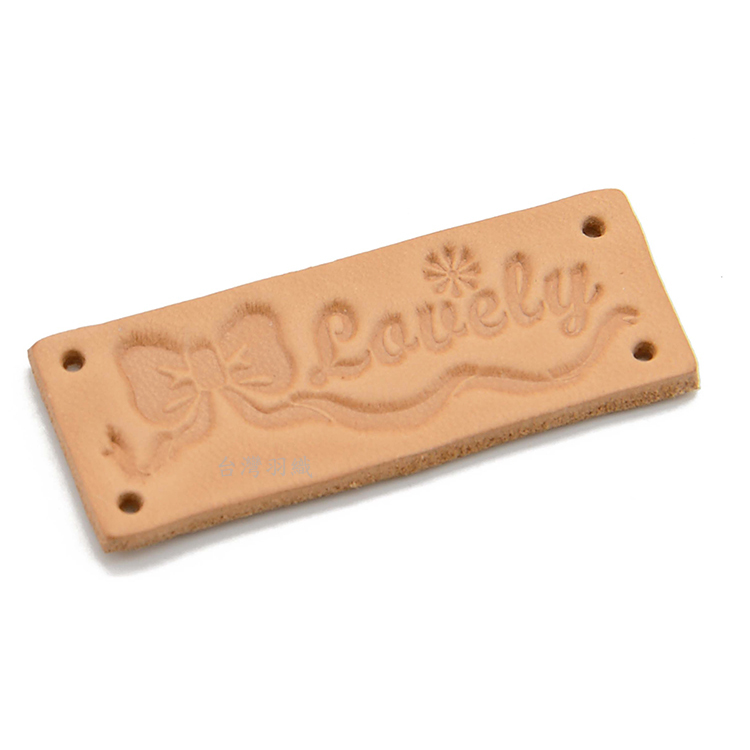 蝴蝶結真皮皮標/個【有3種顏色可選購】