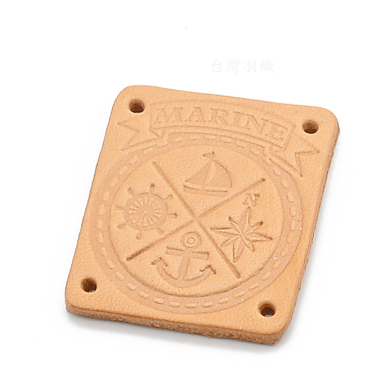 海洋風真皮皮標/個