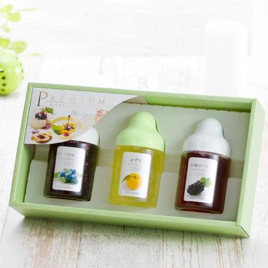 Fruit Juice Infused Honey Gift Set - G3P (Blueberry, Yuzu, Kyohou) 300g Each [5287]
