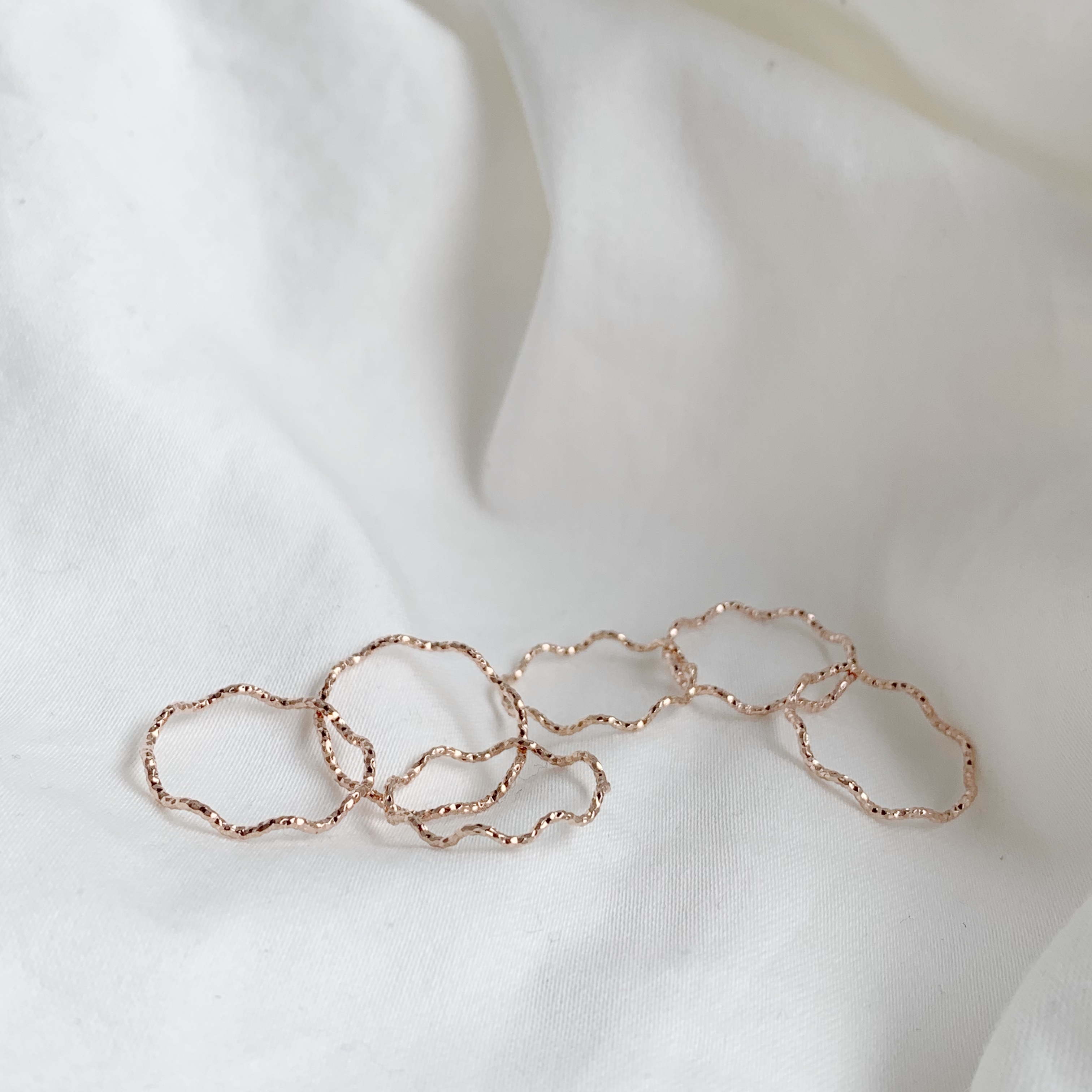 波波滿天星線戒-玫瑰金