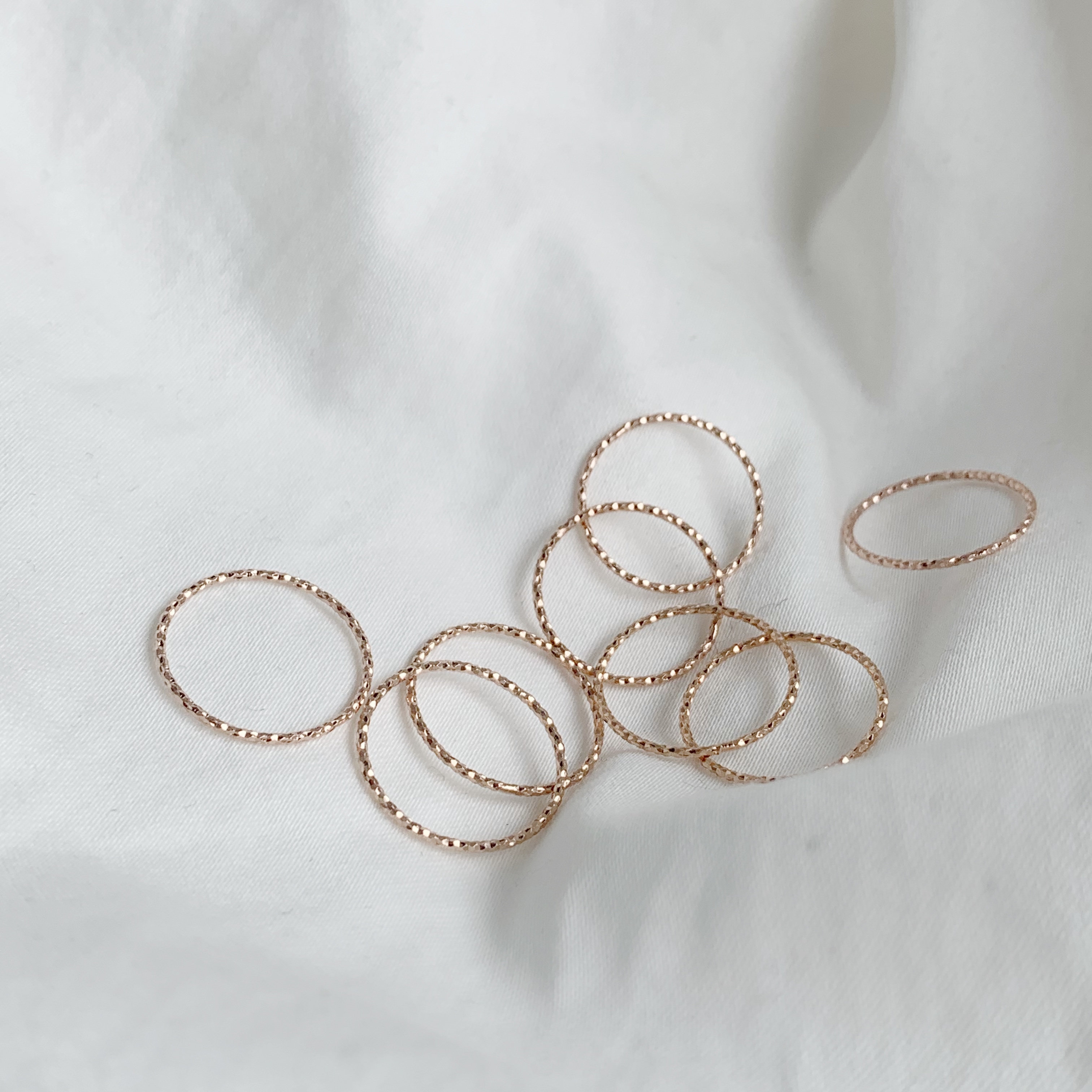 滿天星亮亮線戒-玫瑰金