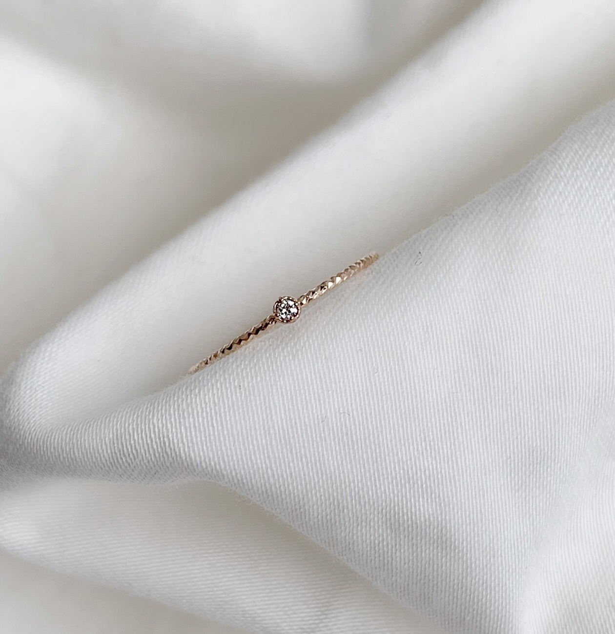 14K 1.5分白鑽戒指