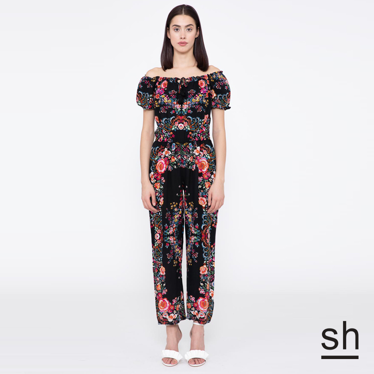 【SH】花的呢喃連身寬褲