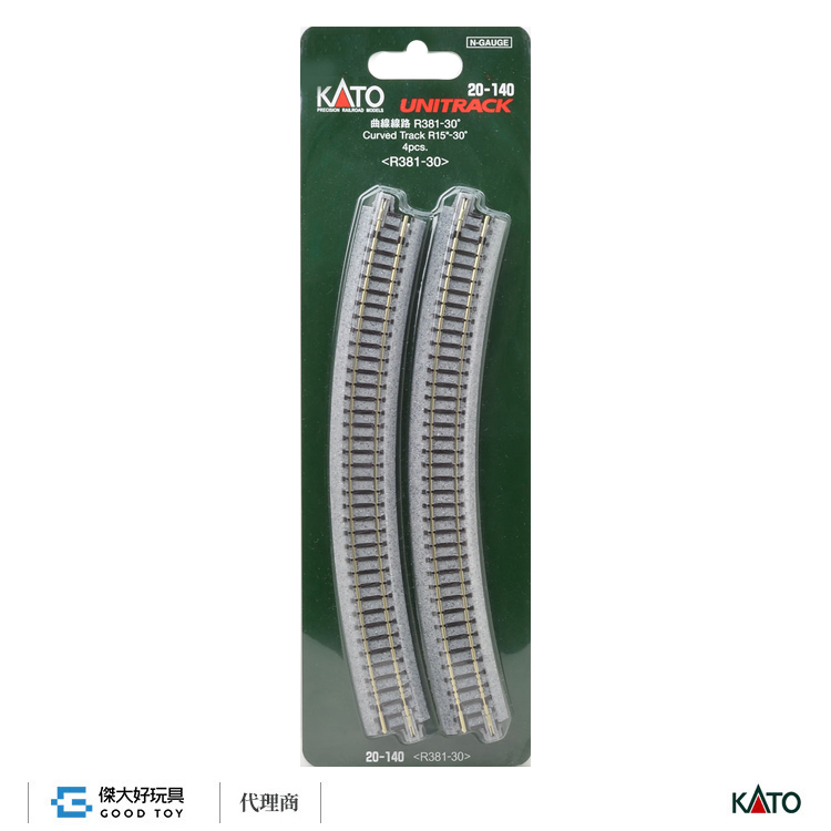 KATO 20-140 Unitrack Curved Track R381-30 degree (R15-30 degree) < R381-30 > (4pcs.)