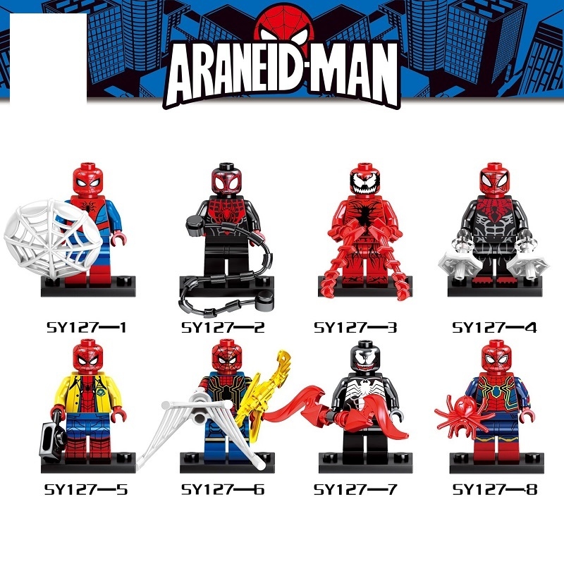 8PCS/Lot Araneid-Man spider Man 