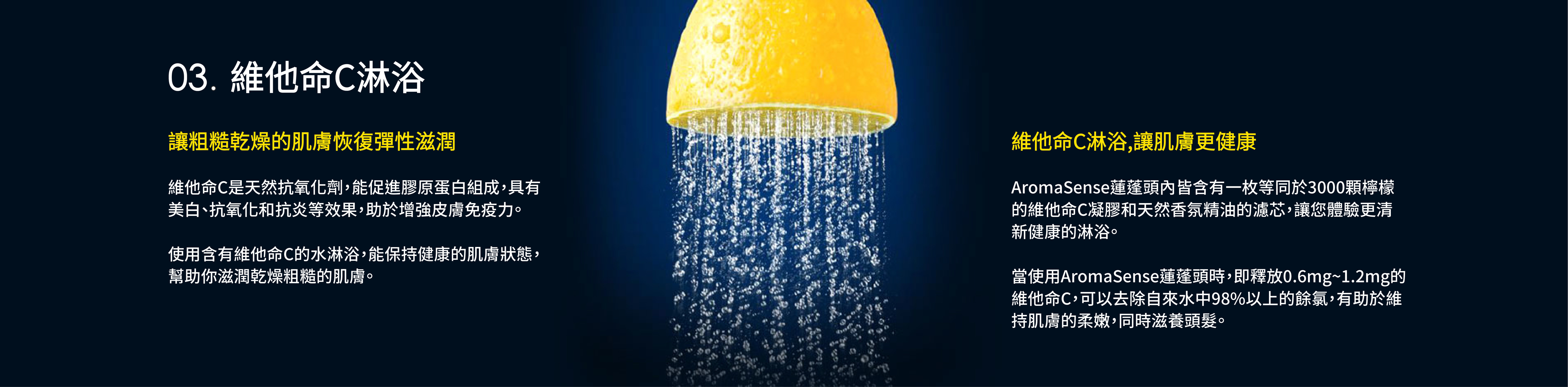 蓮蓬頭維他命C淋浴-Aroma Sense蓮蓬頭