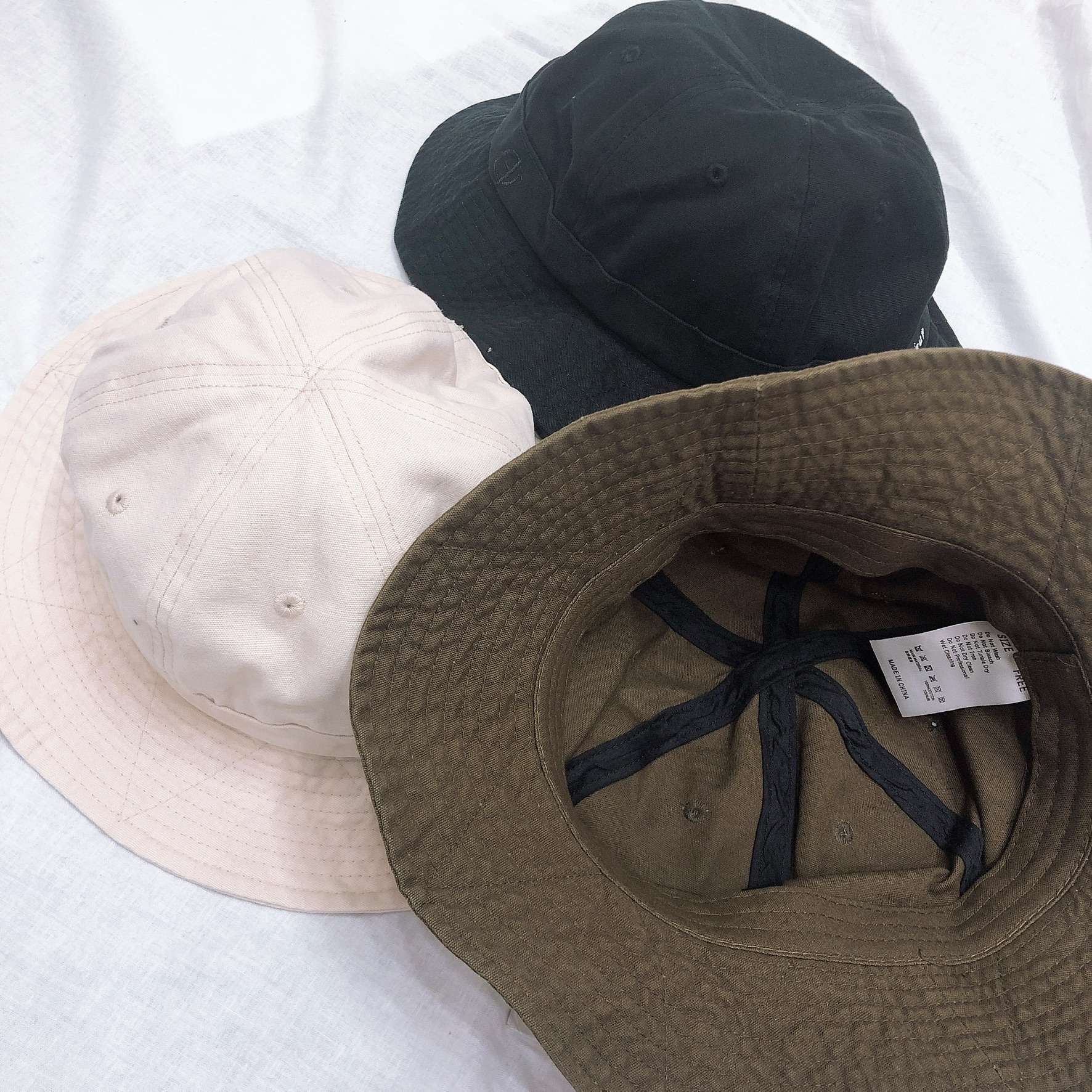 夏日刺繡圓頂漁夫帽/四色