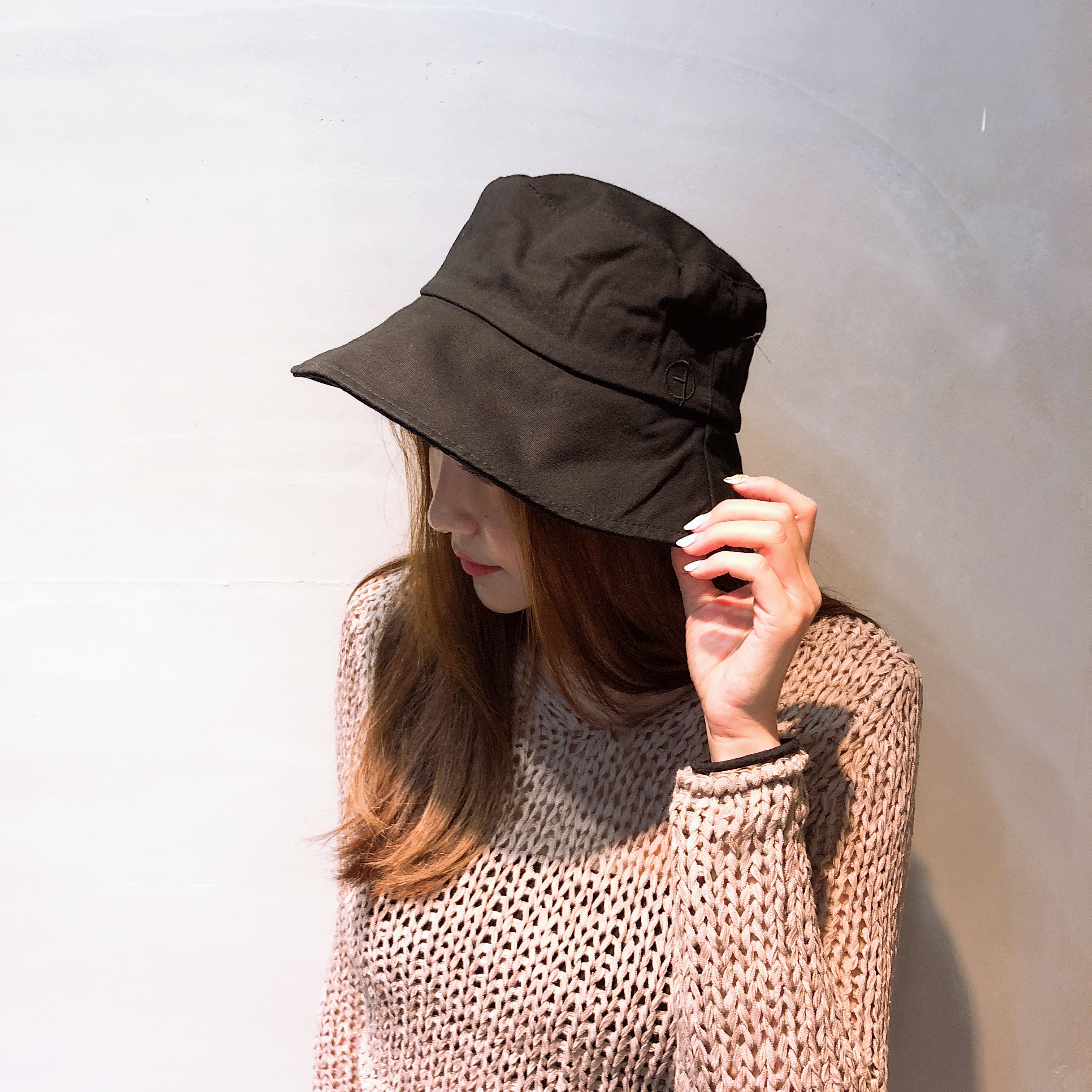 韓-A字素面漁夫帽