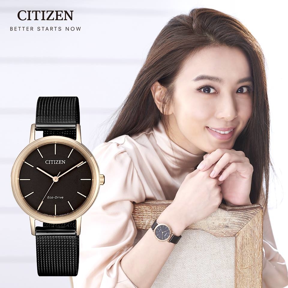 萬年鐘錶 - Citizen 星辰錶 光動能米蘭錶帶女錶 EM0577-87E 表徑 30.6MM