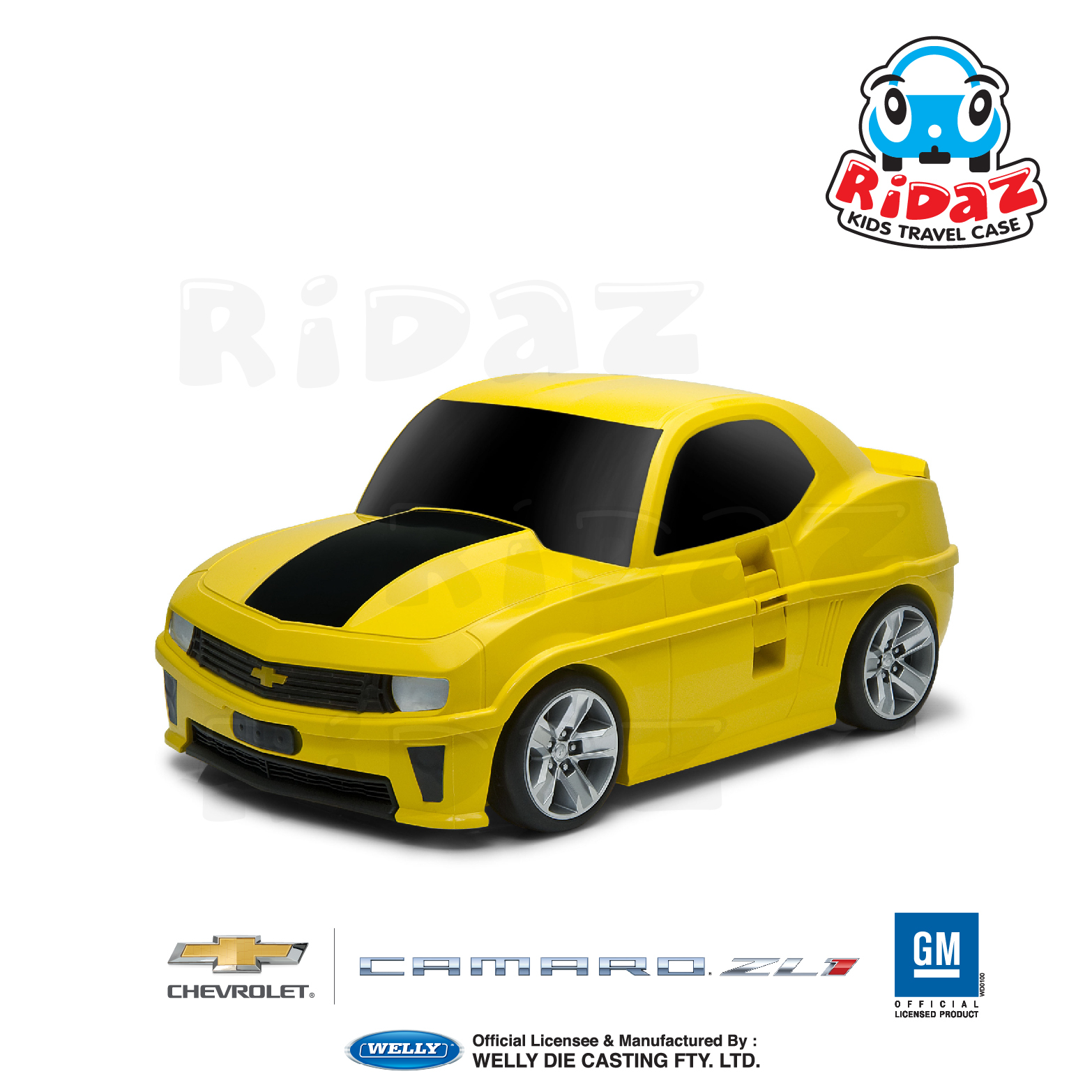 雪佛蘭汽車兒童行李箱-91001-黃色