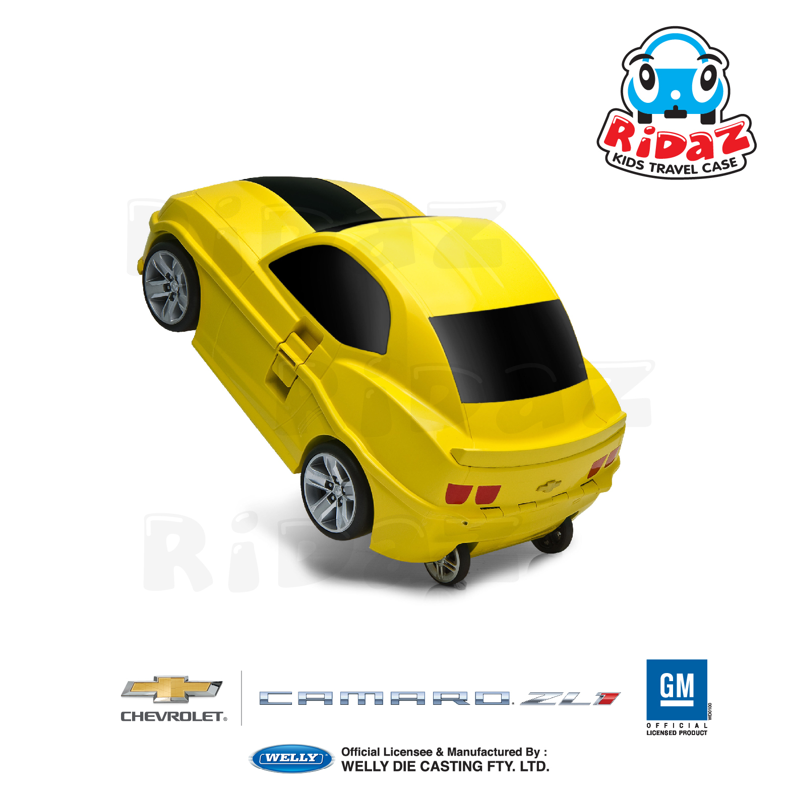 雪佛蘭汽車兒童行李箱-91001-黃色