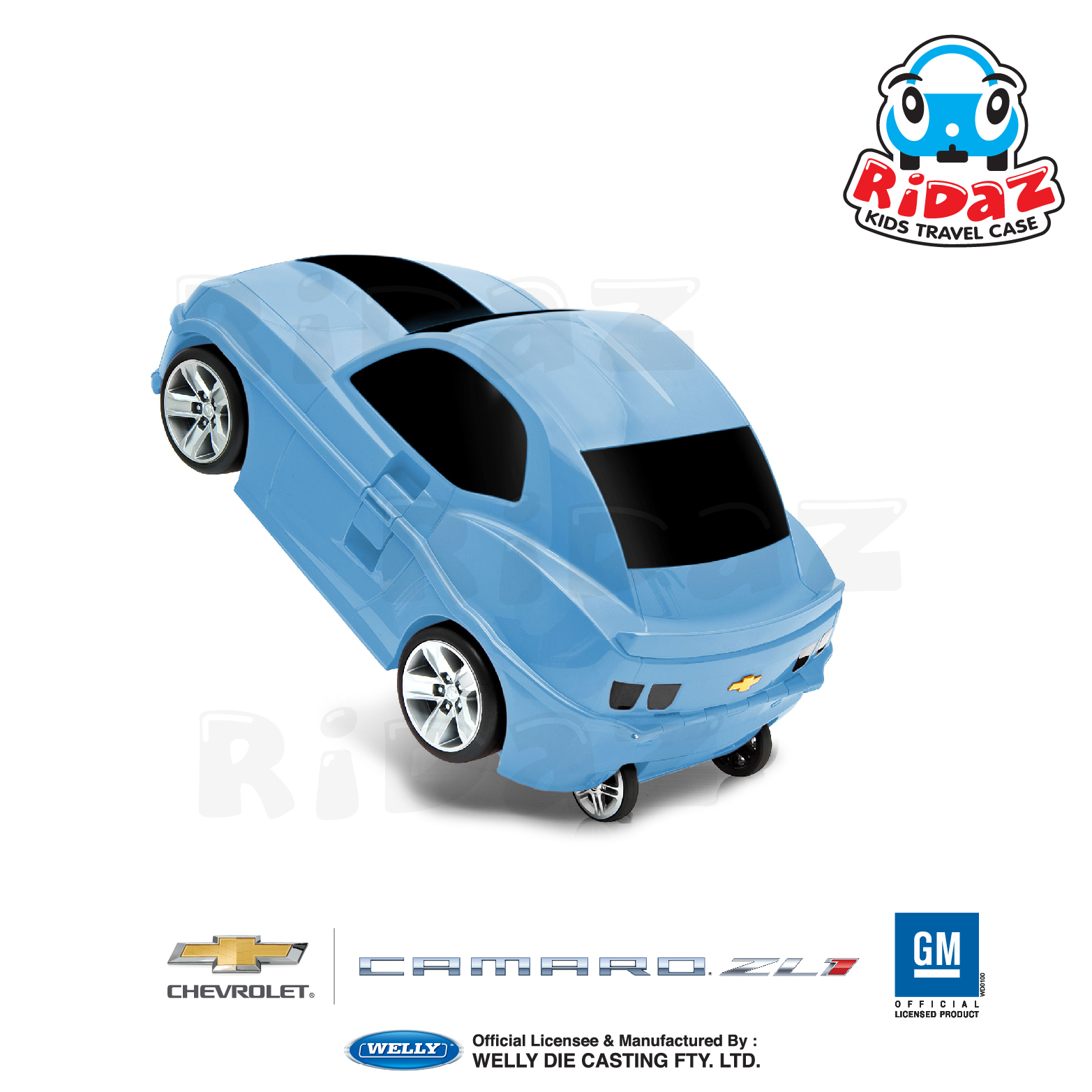 雪佛蘭汽車兒童行李箱-91001-藍色