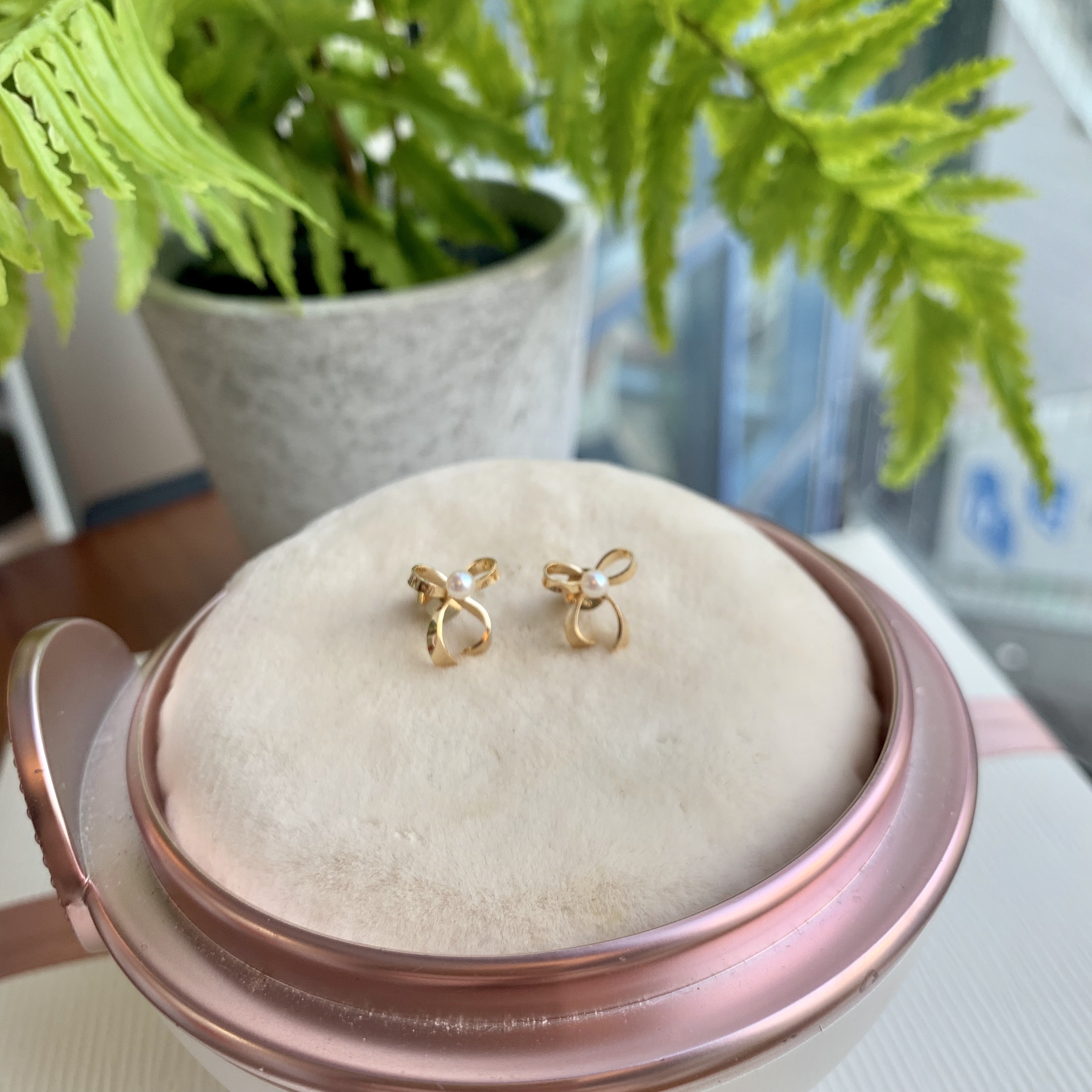 18K金日本Baby Akoya珍珠耳環 - 無調色 (2.5-3mm)