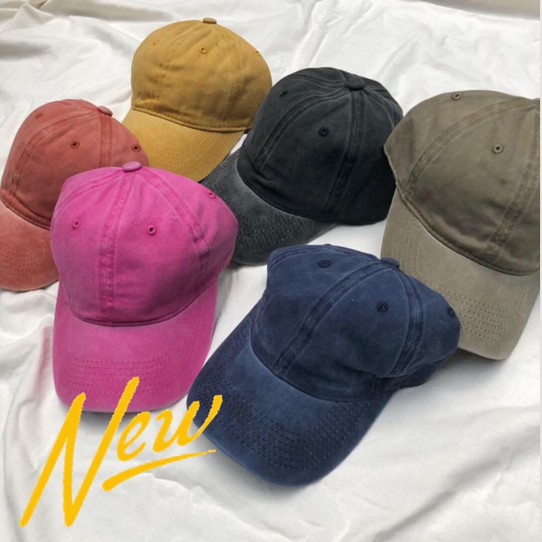 刷舊水洗布料老帽/五色