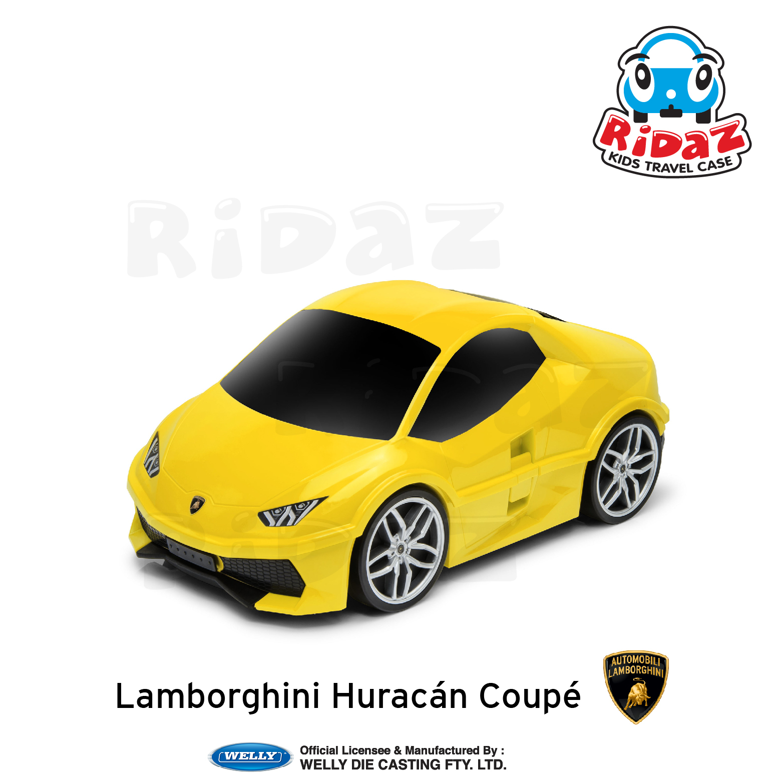 林寶堅尼汽車兒童行李箱-91002-黃色