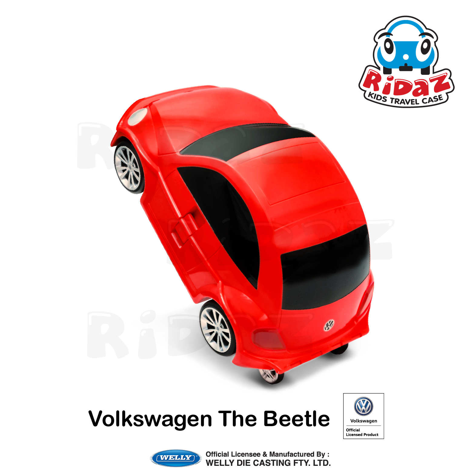 福士甲殼蟲兒童行李箱-91003-紅色