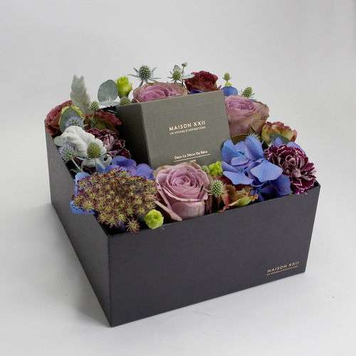 FLOWER BOX WITH SCENTED CANDLE - LILETTE