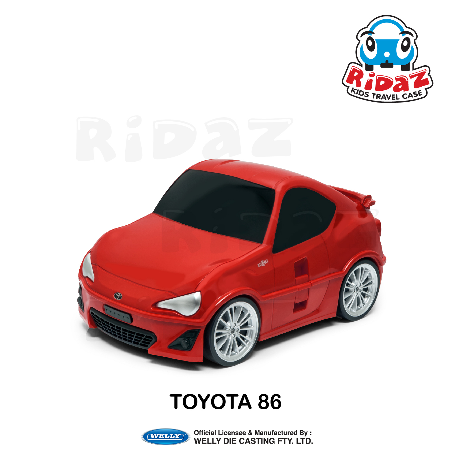 豐田86兒童行李箱-91005-紅色