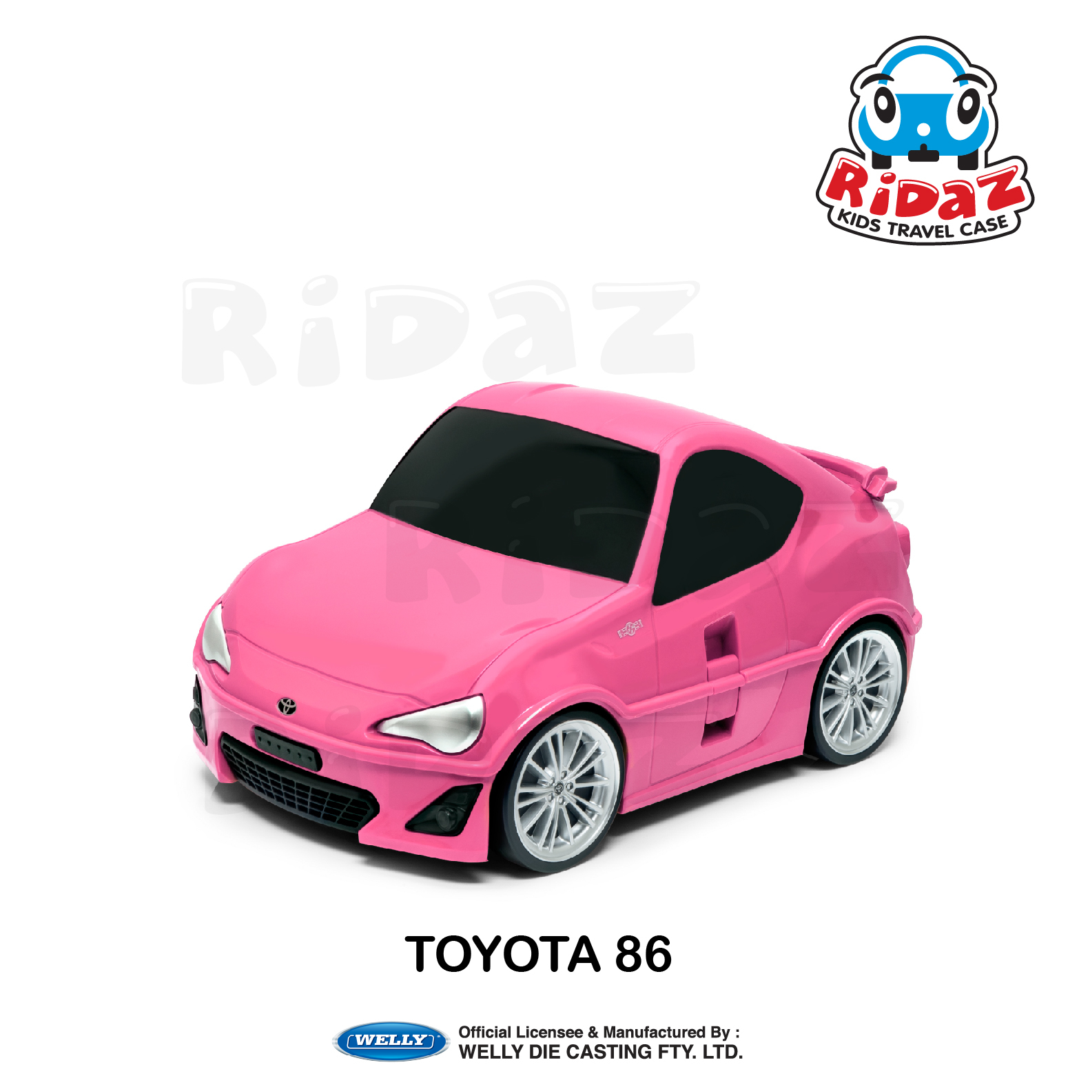 豐田86兒童行李箱-91005-粉紅色