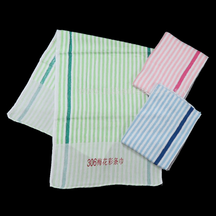 6條裝 梅花條面巾 4130506