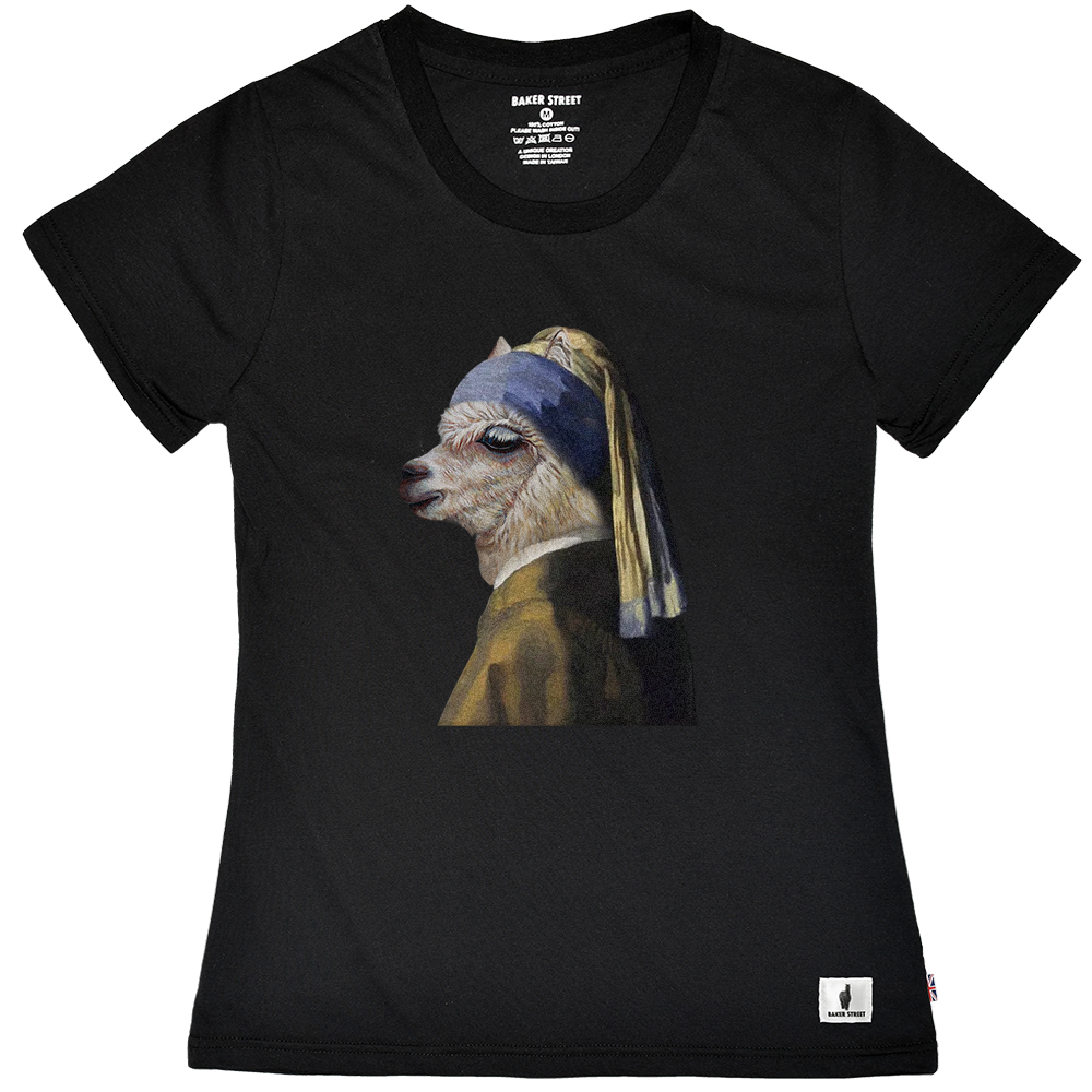 Het meisje met de parel 珍珠少女駝 女版短T