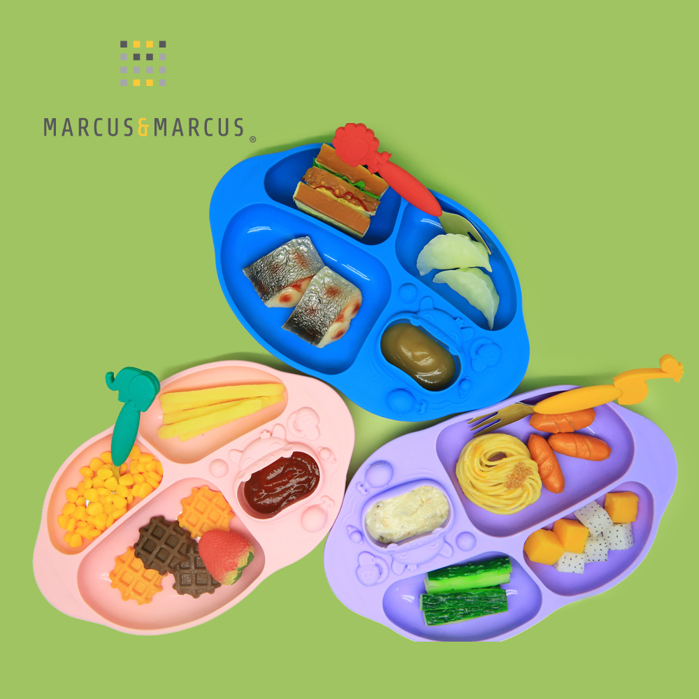 Marcus&Marcus 動物樂園造型吸力分隔餐盤