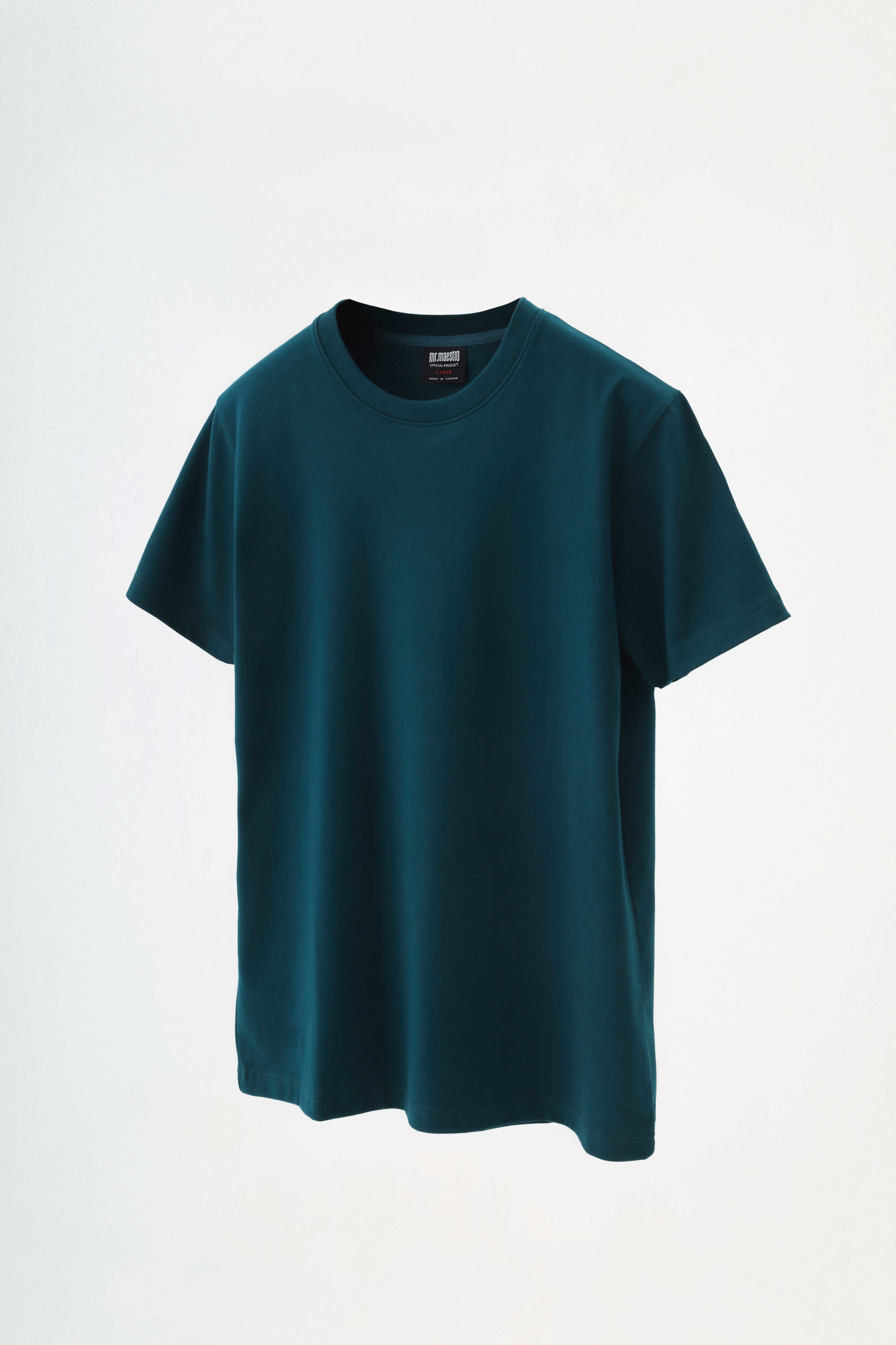 mr.maestro 高磅數- 純棉美式素Tee 孔雀綠