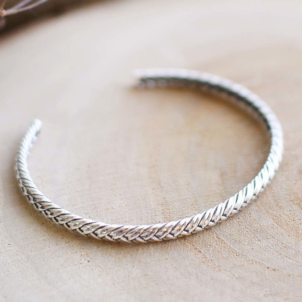 熱帶島嶼純銀手環/SB905 聖誕禮物禮盒 中性復古簡約手鐲 925純銀 情人禮物