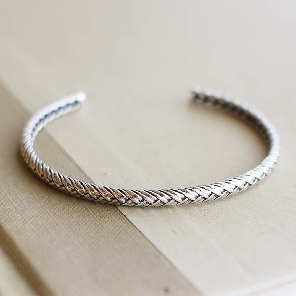 熱帶島嶼純銀手環/SB905 聖誕禮物禮盒 中性復古簡約手鐲 925純銀 情人禮物