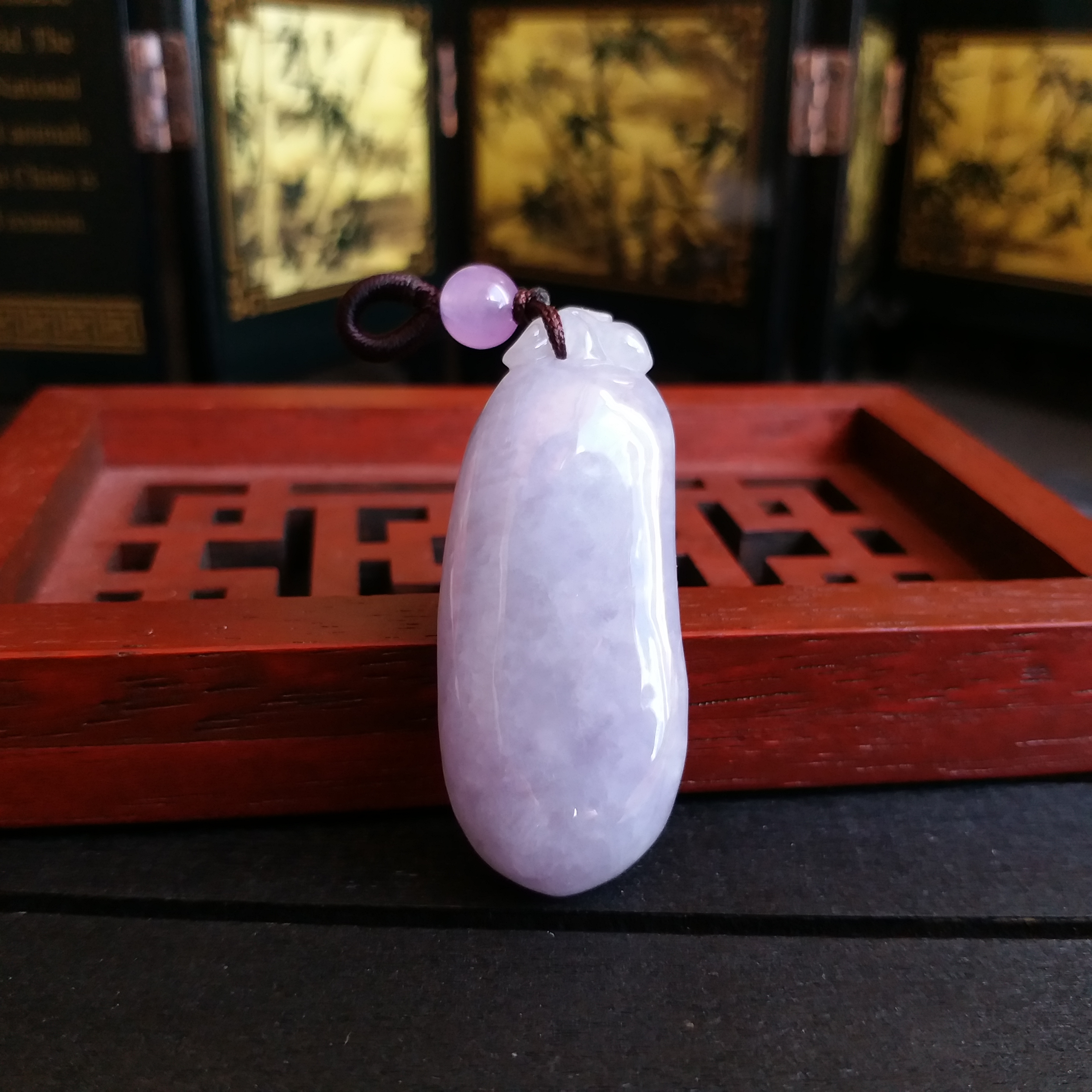 J1169 冰種紫羅蘭福瓜吊墜