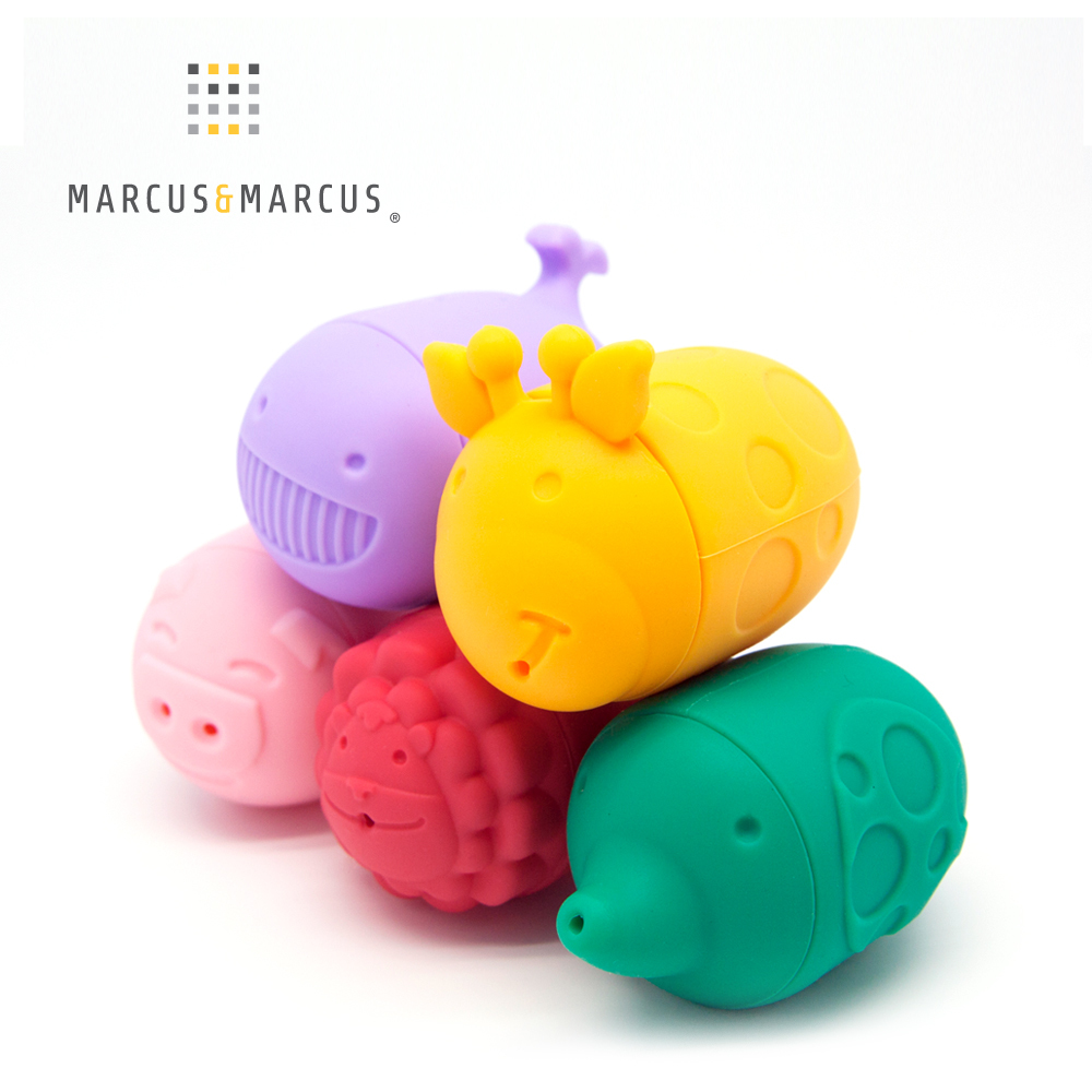 Marcus&Marcus 動物樂園矽膠噴水洗澡玩具