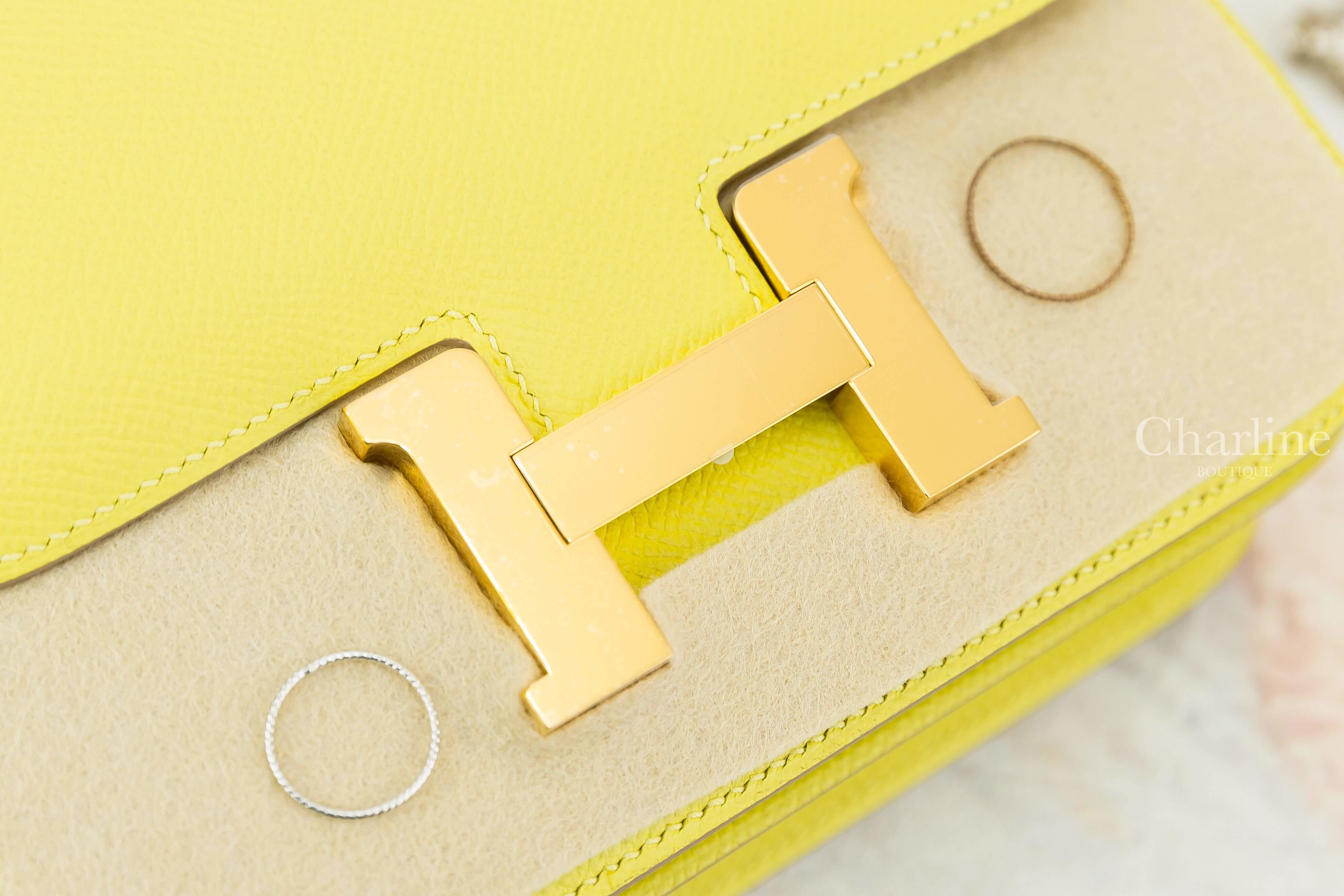 Hermès Mini Constance III 18cm 9R Lime Epsom 萊姆黃金釦
