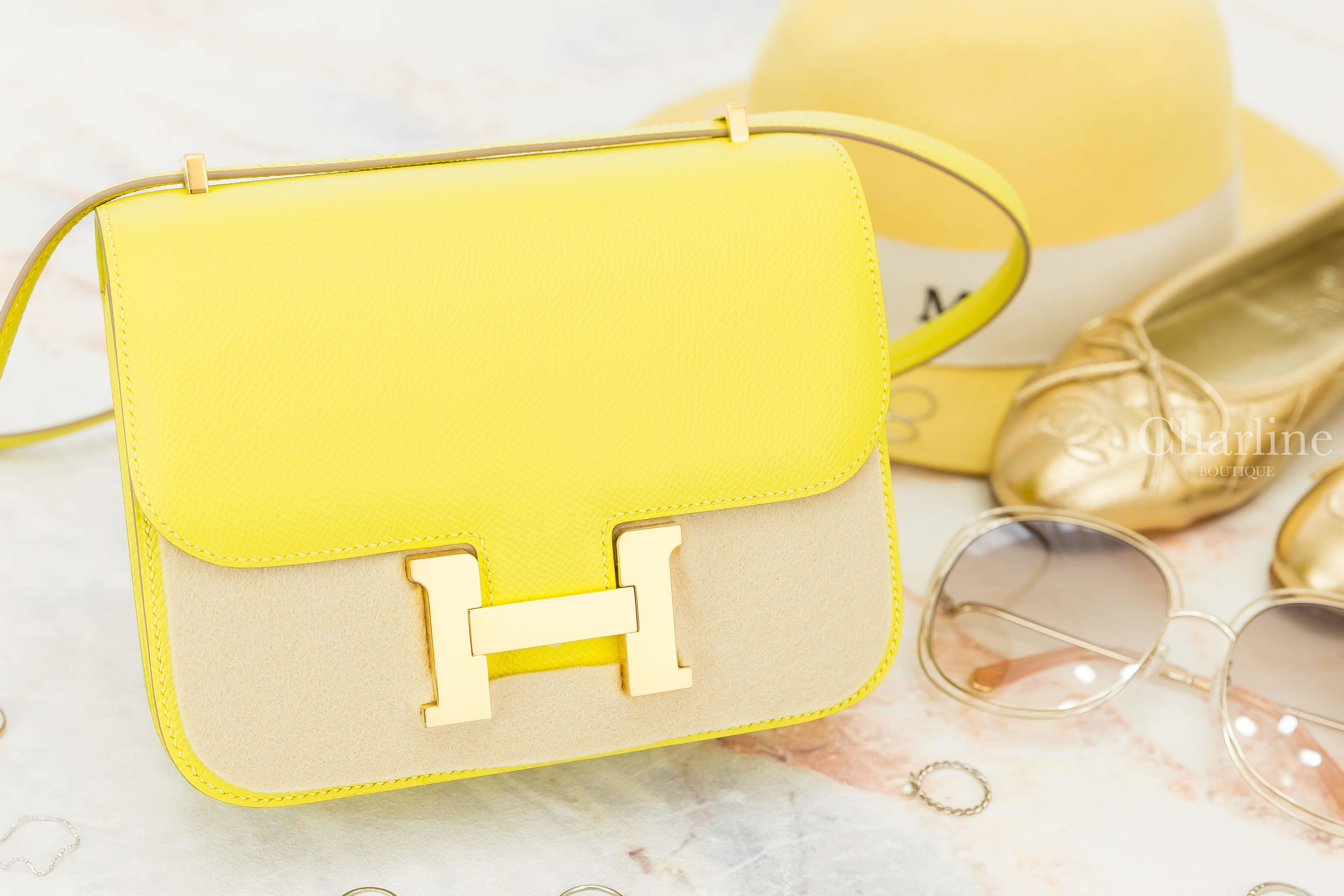 Hermès Mini Constance III 18cm 9R Lime Epsom 萊姆黃金釦