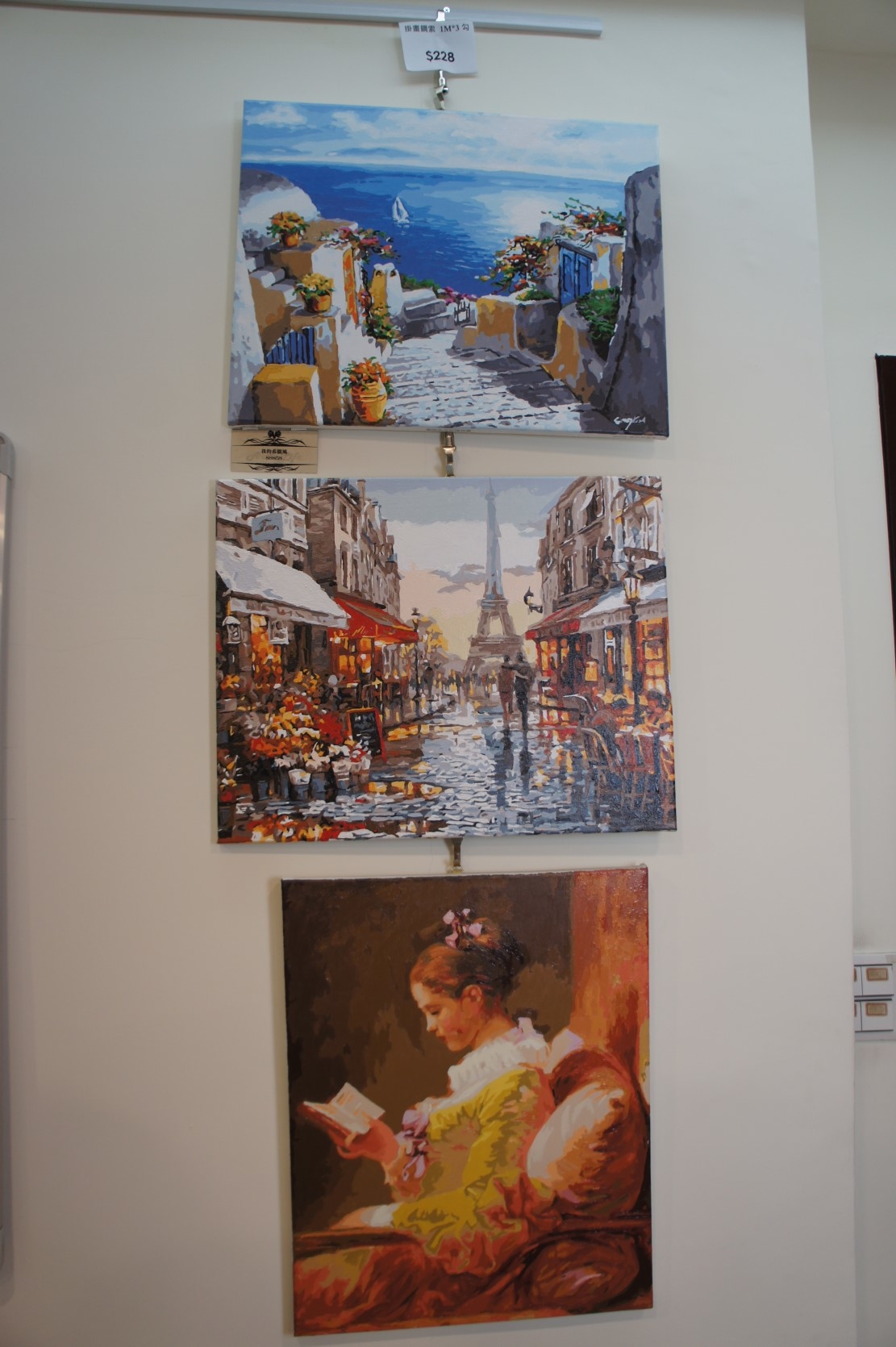 油畫專用壁掛軌道與吊掛鋼索