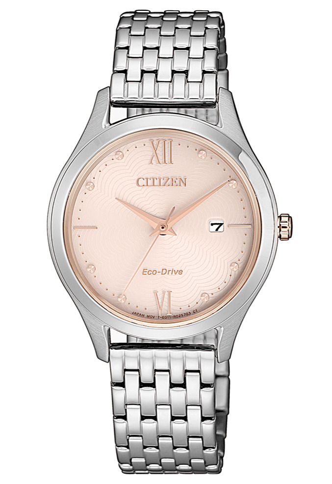 萬年鐘錶 - Citizen 星辰錶 光動能女錶  EW2538-85X  錶徑30MM