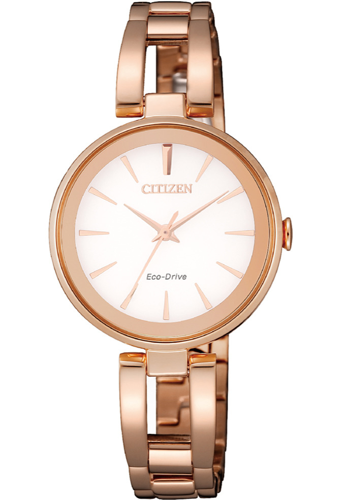 萬年鐘錶 - Citizen 星辰錶   光動能 女錶  EM0639-81A 表徑 28MM