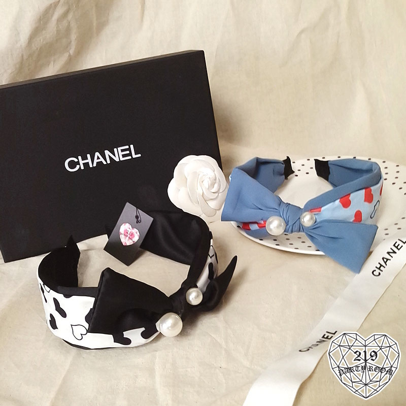 珍珠愛心絲帶髮箍