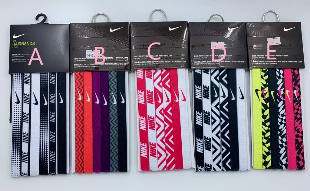 Nike 頭帶 6條裝 底部有防滑膠