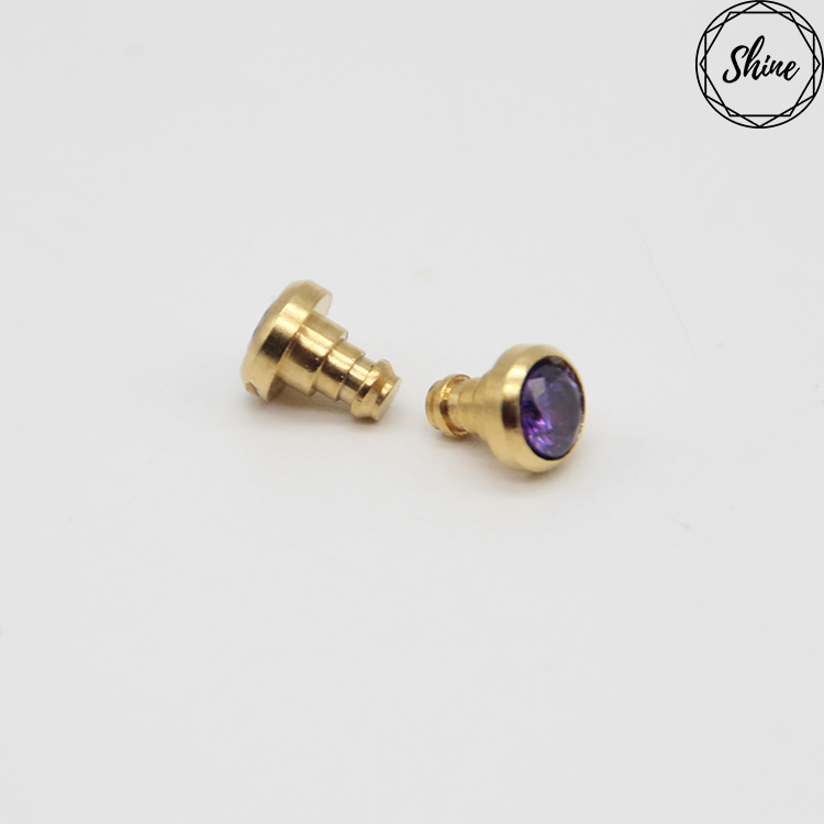 GWF-D1000 客製金X紫色閃石 蛙人錶殼裝飾面釘