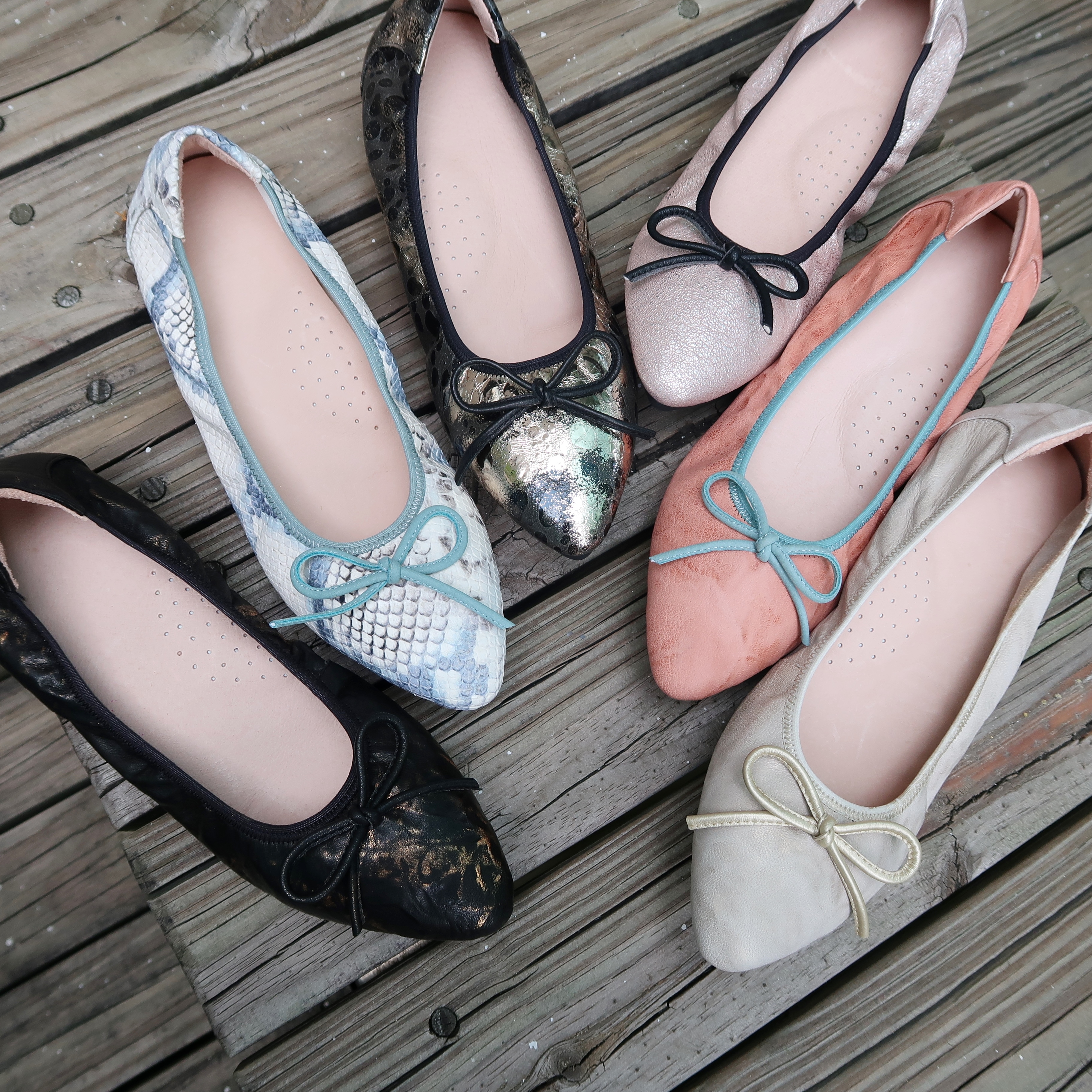 【女孩日記】羊皮柔軟折疊尖頭芭蕾娃娃樂福鞋