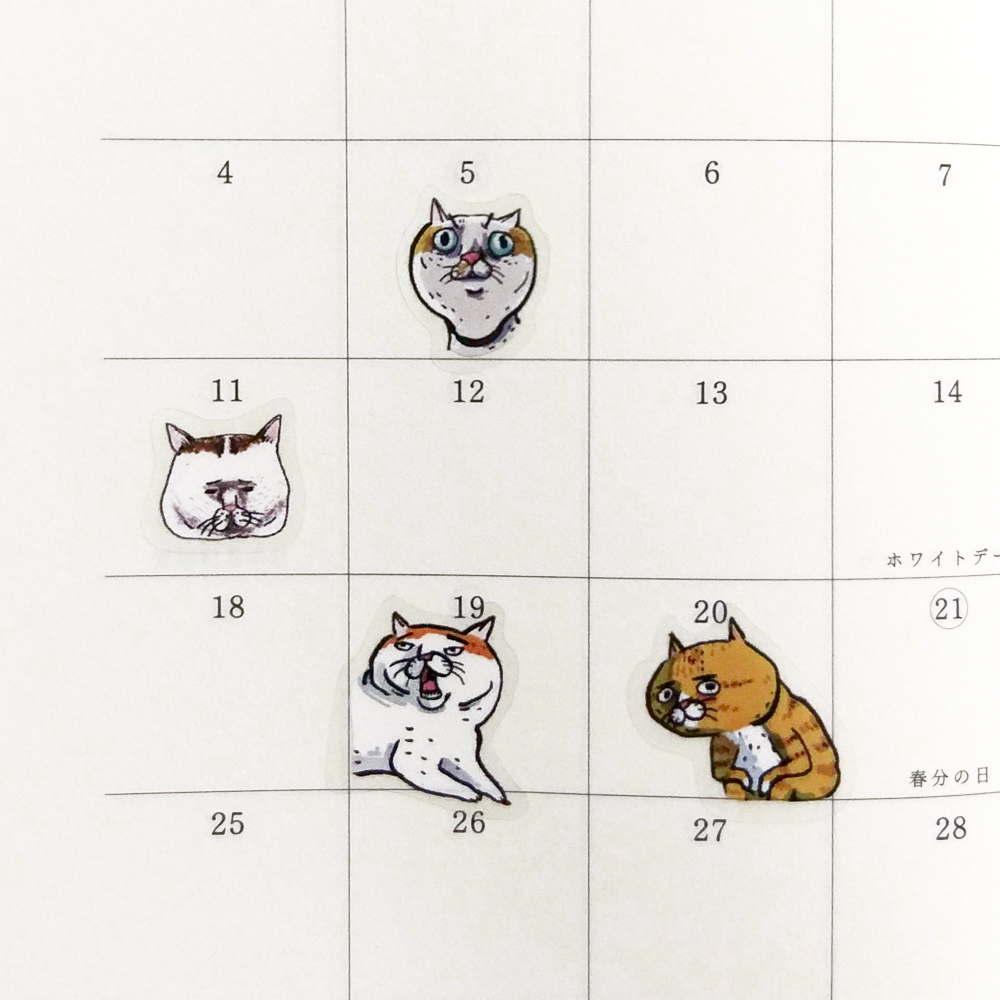 【ehcat貓室友】貓似顏透明貼紙-01