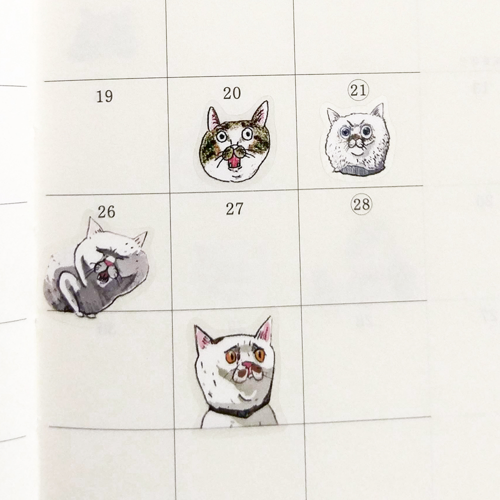 【ehcat貓室友】貓似顏透明貼紙-02