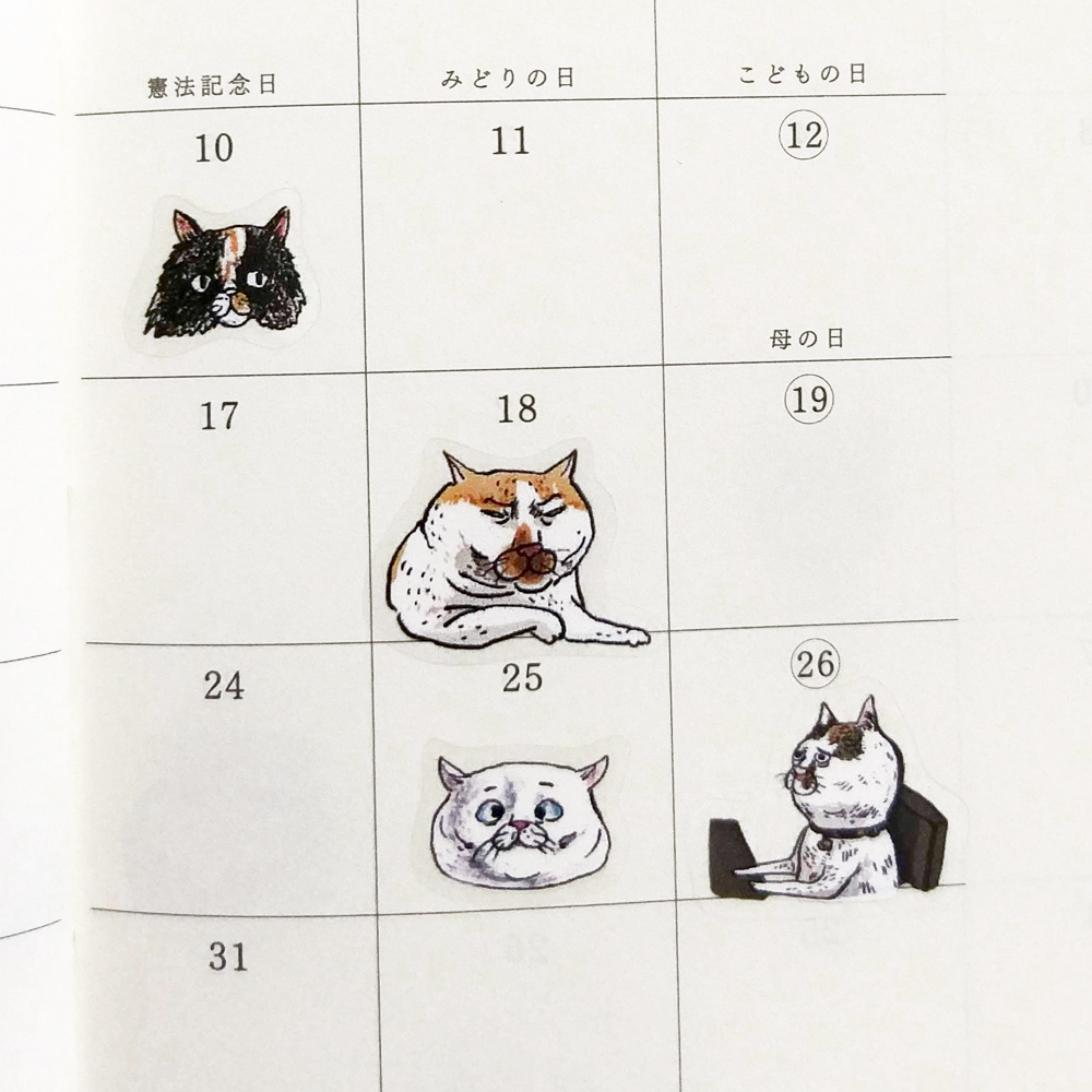 【ehcat貓室友】貓似顏透明貼紙-03