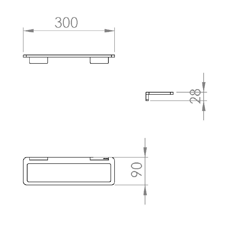 Capannoli "Strip" SX130-33 300mm Towel Holder
