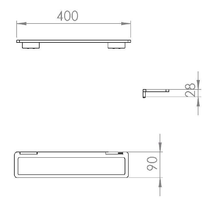 Capannoli "Strip" SX140-33 400mm Towel Holder