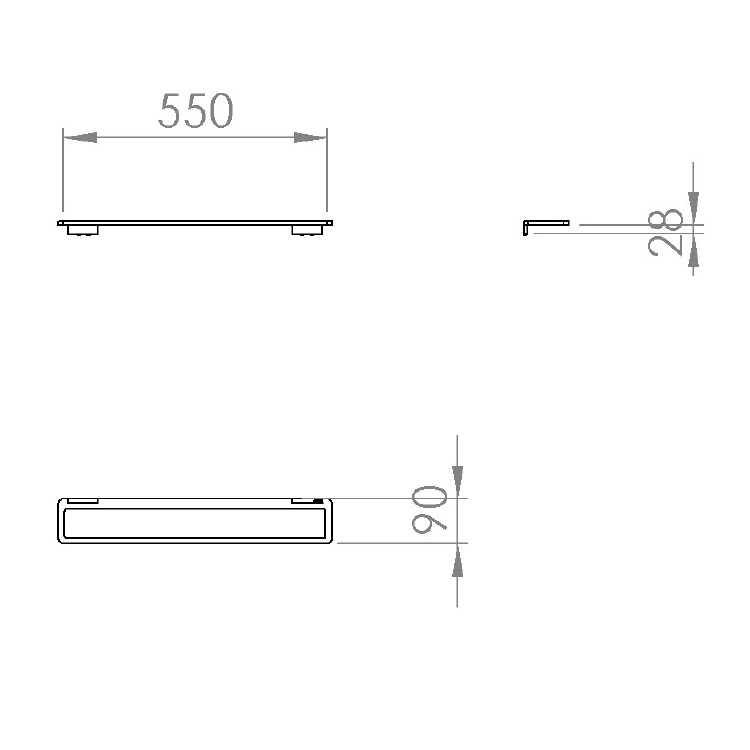 Capannoli "Strip" SX155-33 550mm Towel Holder