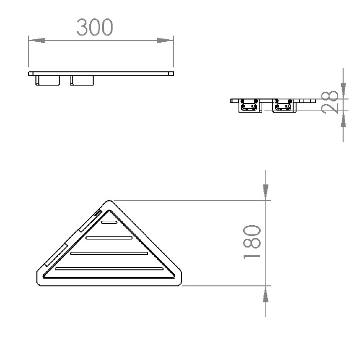 Capannoli "Strip" SX117T-33 Corner shelf *Display Item*