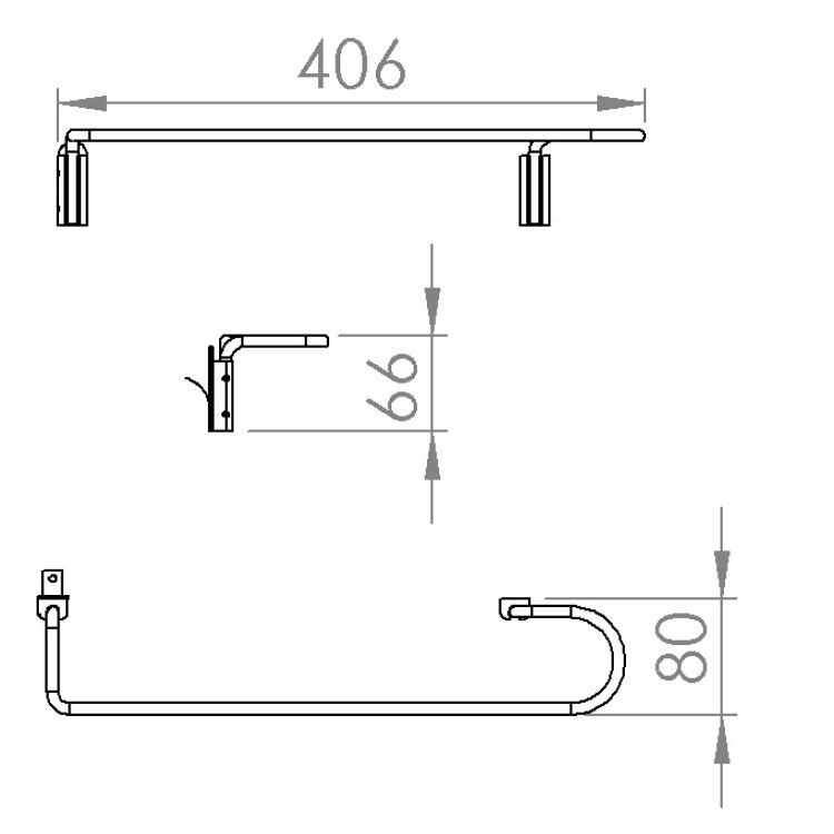 Capannoli "Biro" BR140-33 400mm Towel Holder
