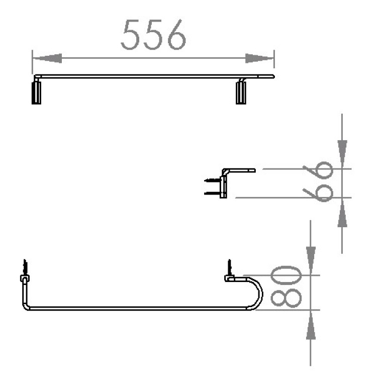 Capannoli "Biro" BR155-33 550mm Towel Holder