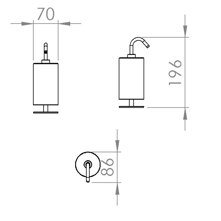 Capannoli "Biro" BR119/1-PB33 Soap Dispenser